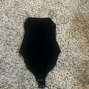 Wild Fable Medium Spaghetti Strap Black Bodysuit